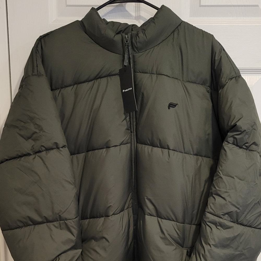 Fabletics Men's Dark Green Puffer Jacket